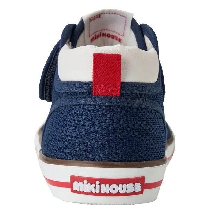 Japanese mikihouse big children's canvas shoes 10-9468-497 navy blue (16-19cm)