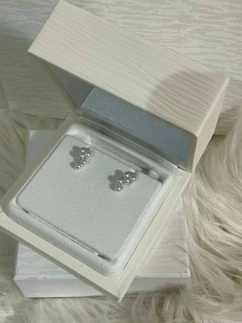 Japanese mikimoto akoya sea water pearl grape earrings q2 level 3.75-4mm