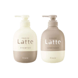 日本LATTE 氨基酸 亲子 洗发水+护发素 490ml 苹果牡丹香【儿童大人都可以用】